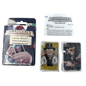 Billionaire Card Game Fundex Games 2009 Deal & Get Filthy Rich Open Box Sealed